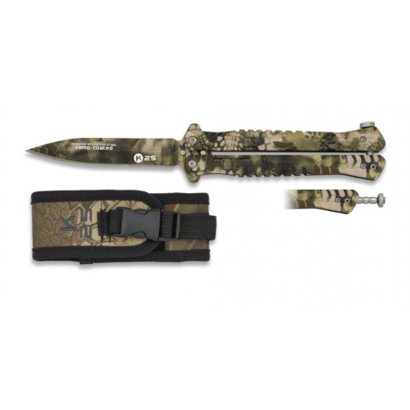 Couteau papillon K25 camo sable phyton 02132
