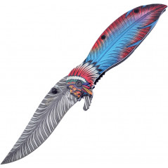 Feather Linerlock Blue -Frost Cutlery - FFC74BL