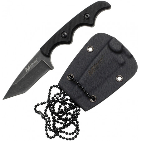 Neck Knife Black G-10 - MTech - MT673