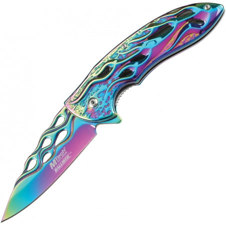 Flame Linerlock A/O Rainbow - MTech - MTA822RB