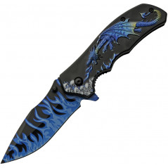 Dragon Flame Linerlock A/O - Rite Edge - CN300549BL