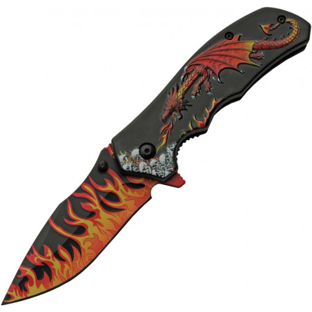 Dragon Flame Linerlock A/O - Rite Edge - CN300549RD