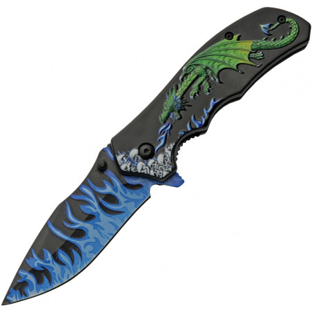 Dragon Flame Linerlock A/O - Rite Edge - CN300549GN
