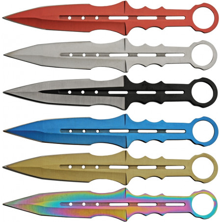 6pc Multicolor Throwing Knives - Rite Edge - CN211555