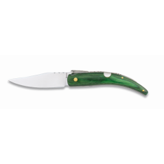 Couteau pliant vert avec billette.8.5 cm -  01089