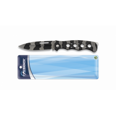 Couteu pliant acier camo. Blister -   18538
