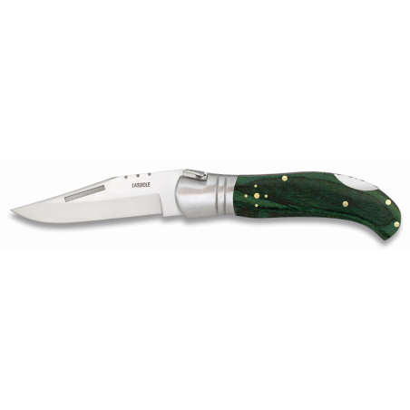 Couteau pliant Laguiole chasse. Vert -  10666