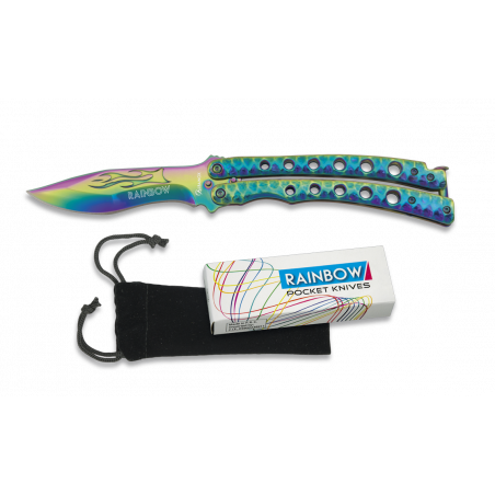 Couteau papillon Rainbow. Lame 9.8 cm -  02127