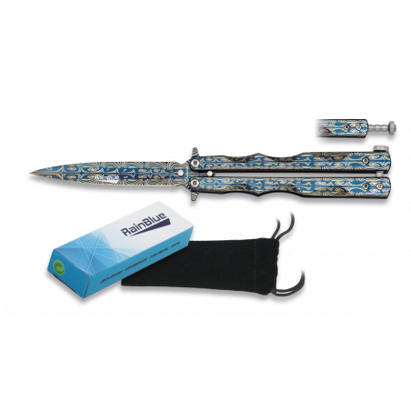 Couteau papillon Rainblue laser.Lame 9.5 -   02140