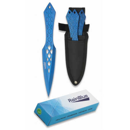 Set 3 couteaux à lancer Rainblue. Étui -     32219