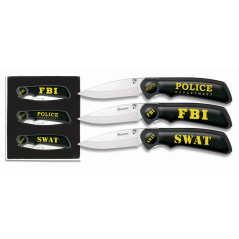 Set 3 Couteaux pliants:FBI+SWAT+POLICE -  10914