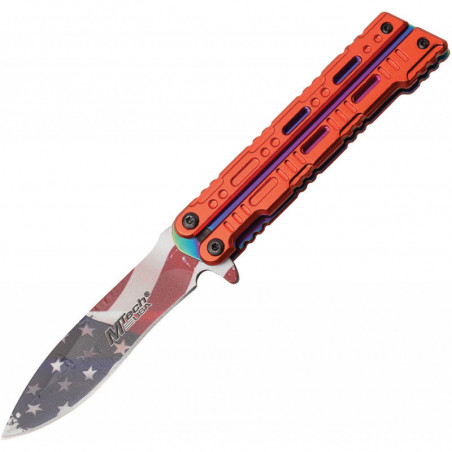 Flag Linerlock A/O Red - MTech - MTA1123RRD