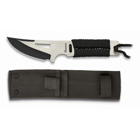 Couteau Albainox noir/satin. Lame 9 cm -   32374