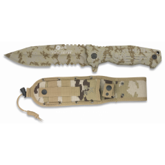 Couteau K25 camo. Scié. Revêtu titane  -   32167