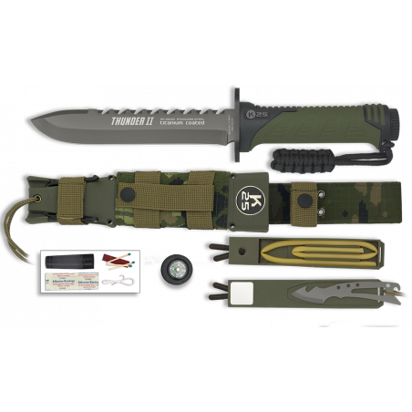 Couteau K25 Thunder II. Camo vert. L 17 -    32134