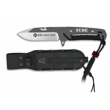 Couteau K25 Nude. Encordé noir.Lame 10.8 -  32261