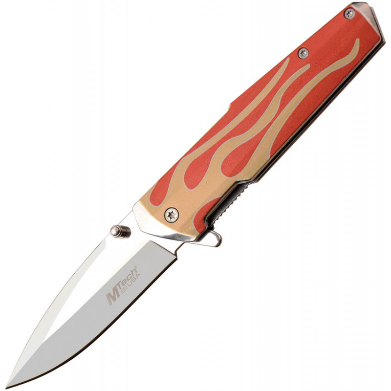 Flame Linerlock A/O Red - MTech - MTA1185RD