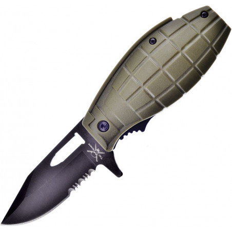 Grenade Linerlock A/O Green - Frost Cutlery - FTX173DG