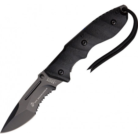 Linerlock A/O Black - USMC - USMA1024BS