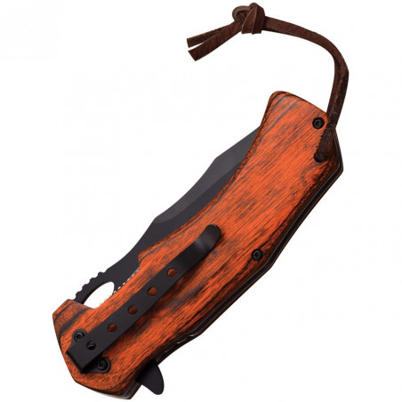 Linerlock A/O Brown Pakkawood - Tac Force - TF936BW