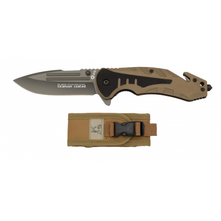 Couteau pliant K25 G10 coyote. Clip - 18318