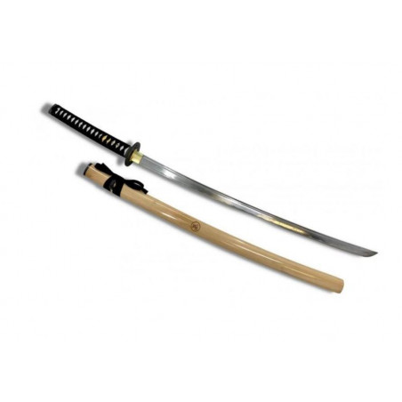 **KATANA FORGE BOIS NATUREL 76CM Lame tranchante : aiguisée ref 165