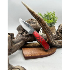 Couteau de chasse lame en brute de forge Manche en bois de rose ,full tang ref BR2