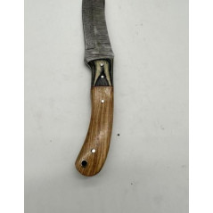 Couteau de chasse lame damas Manche en bois d'Olivier ref OL3