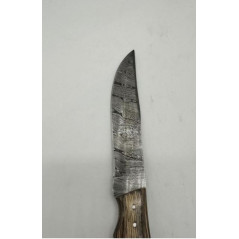 Couteau de chasse lame damas Manche en bois d'Olivier ref OL5