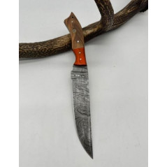 Couteau de chasse lame damas Manche en bois d'Olivier ref OL2