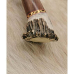 ****TRES JOLIE Bowie Unique lame ACIER DAMAS 256couches Manche en BOIS DE CERF VERITABLE ARTISANAL p