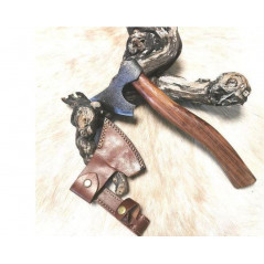 *Magnifique hachette en acier brute de forge 1095C RITE EDGE USA VIKING AXE ETUI CUIR DMH35 x
