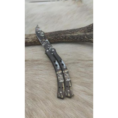 *Couteau papillon tête de mort ref p11