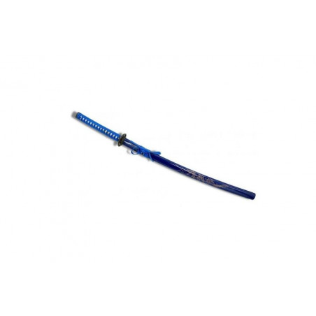 **KATANA FORGE BLEU DRAGON GRAVE 76CM Lame tranchante : aiguisée