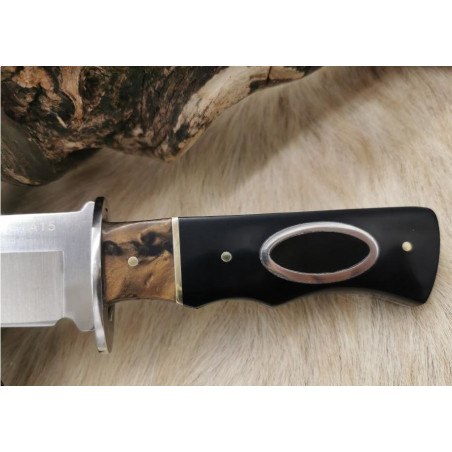 *** Poignard de chasse Columbia manche Bois lame super tranchante 17.5cm totale 30.5 cm