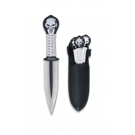 Set 3 couteaux à lancer Tête de mort