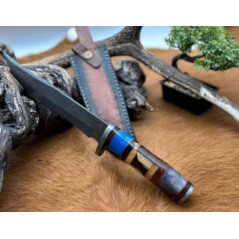 Très jolie Bowie lame en acier damas 256 couches très aiguisée de 20 cm CM11