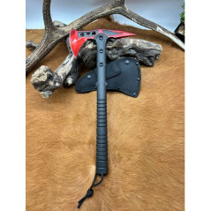 Hache Tomahawk ROUGE AVEC ETUI multifonction CM43