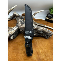 Poignard de chasse Columbia jinlang company manche Bois lame super tranchante ref P2 CM50