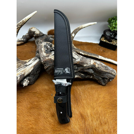 Poignard de chasse Columbia jinlang company manche Bois lame super tranchante ref P2 CM50