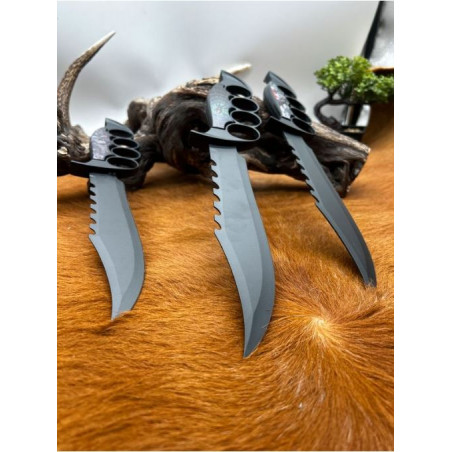 Lots de 3 couteaux de collections type poignard avec étui _KN CM63