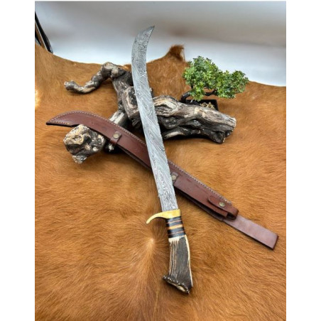 Tres jolie SABRE lame en acier damas VG10 256 couches tres auguisée de 48 cm CM90