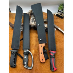 Lots de 4 machettes coupe coupe AMAZONAS, ALLIGATOR, SAVAGE, BLACK PANTER CM91