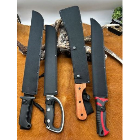 Lots de 4 machettes coupe coupe AMAZONAS, ALLIGATOR, SAVAGE, BLACK PANTER CM91