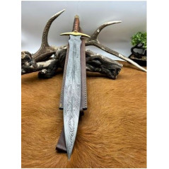 Épée viking lame en acier Damas 256 couches forgé main CM102