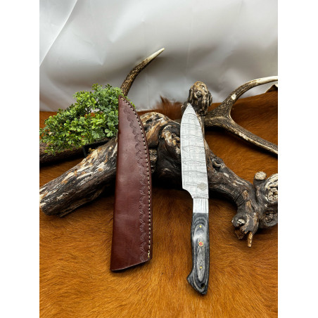 Bowie smoky Mountain Blades lame en acier Damas et manche en bois SMB567