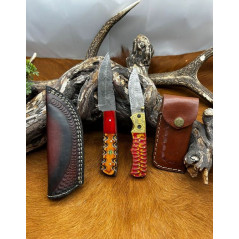 Pour collectionneur Magnifique Lot de deux couteaux damas L107