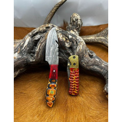 Pour collectionneur Magnifique Lot de deux couteaux damas L105