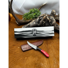Magnifique petit Couteau smoky Mountain Blades lame en acier Damas et manche en Bois vendu dans sa boîte ref SMB126