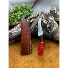 Magnifique petit Couteau smoky Mountain Blades lame en acier Damas et manche en Bois vendu dans sa boîte ref SMB126